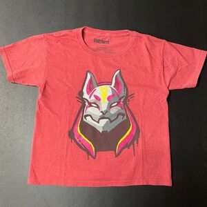 Fortnite Red Gray Wolf Graphic Print‎ T Shirt Casual Wear Comfort Kids Size M